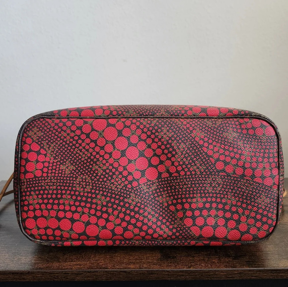 Louis Vuitton Monogram Kusama Waves Neverfull MM Red - Picture 5 of 16